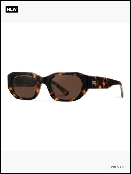 Chunky Rectangular Cat-Eye Sunglasses Polarized Acetate UV Protection main image 7